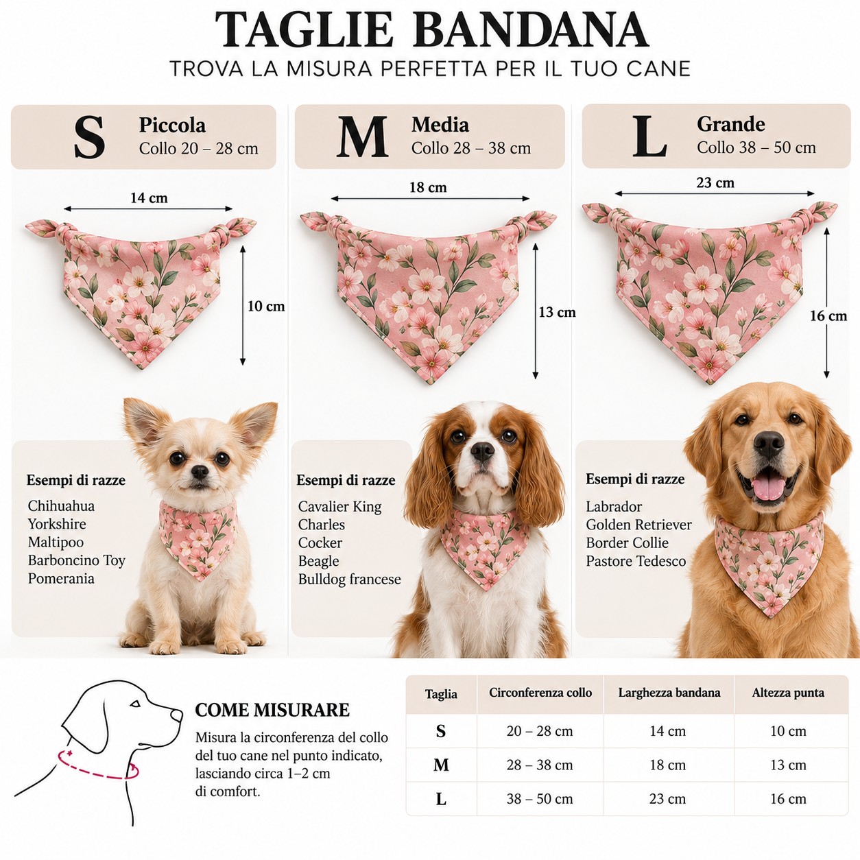 Bandana Artigianale Dolce Spooky per Cani